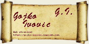 Gojko Ivović vizit kartica